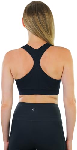 ToBeInStyle Women's Racerback Or Scoop Back Compression Supportive Classic Sports Bra2