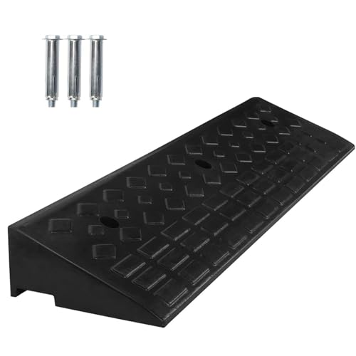 ✅ 10 Best Heavy Duty Mobility Scooter 2 Rubber Curb Ramp Car Ramp Threshold Ramp Driveway Ramp Step Ramp - Suitable for Mobility Scooters, Wheelchairs, Trucks, Motorcycles, Stairs, Black 100x25x10 cm