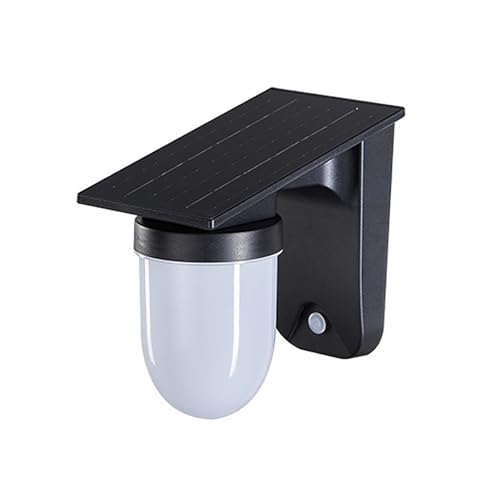 HBBursts Apliques Solares De Pared For Exterior, Luz Seguridad Regulable Sensor Anochecer Amanecer, Lámpara Esférica Brillante For Porche, Impermeable, Exteriores, Patio, Garaje(B)