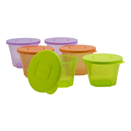 NUK Baby Stackable Food Storage Containers | Microwave & Freezer Safe | 6 Count