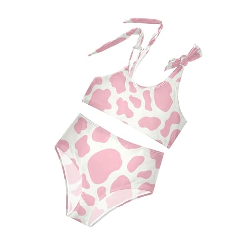Image of Girls Tankini Swimsuit 2 Piece Pink Unicorn Donuts Summer Beach Bikini Bathing Suit 3T