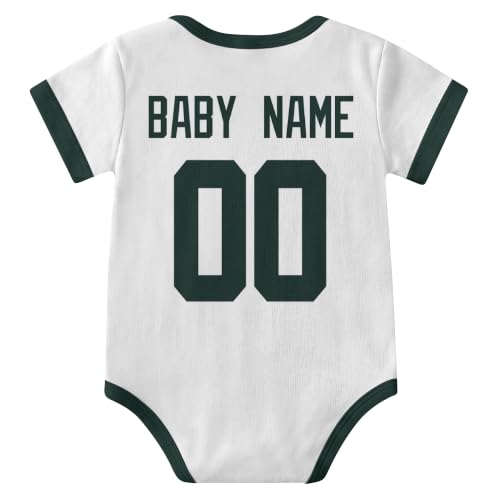 Image of KREDE Baby Clothes Custom Short Sleeves for Baby Boy Gifts | Custom Bodysuit with Number Name Gifts for Baby