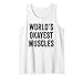Funny World's Okayest Músculos Gimnasio Entrenamiento Papá Vintage Retro Camiseta sin Mangas