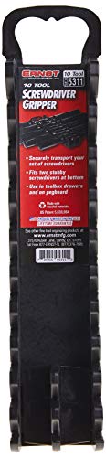 Ernst - 5311 Manufacturing Gripper Screwdriver Organizer, 10 Tool, Black