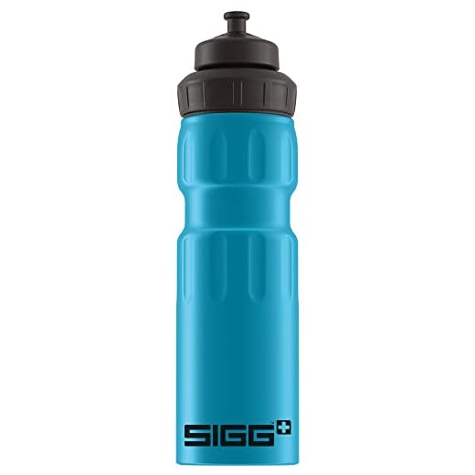 SIGG WMB Sports Blue Touch Cantimplora deportiva (0.75 L), botella metálica hermética sin sustancias nocivas, botella de aluminio ligera