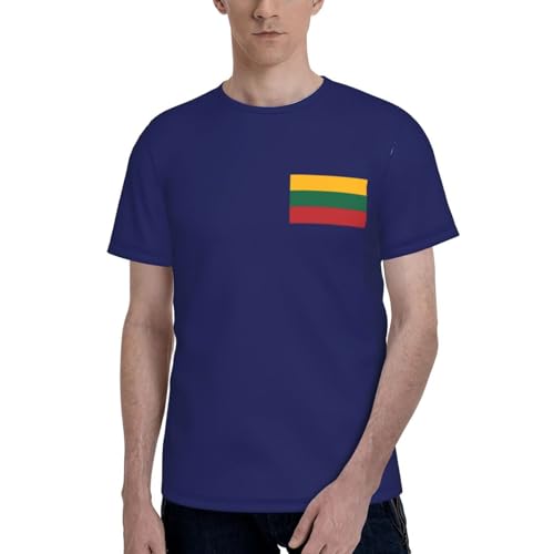 T-shirt Lituanie homme anti-déformation haut imprimé graphique robuste