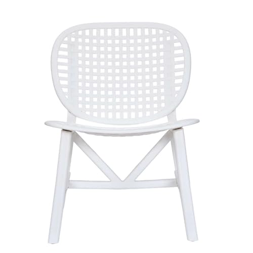Image of Nilkamal Arena Woven Style Plastic Chair Without Cushion| Set of 2| for Home, Living Room, Balconies, Patios, Outdoor, Garden| Milky White