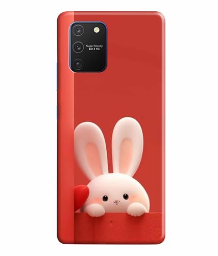 Image of Printed Hard Back Case Cover & Compatible for Samsung Galaxy S10 Lite | Rabbit Painting Art (Multicolor) - D1202