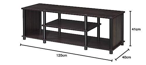 Image of DeckUp TV1240B Tube-N-Turn Engineered Wood TV Unit (Dark Wenge, Engineered Wood)