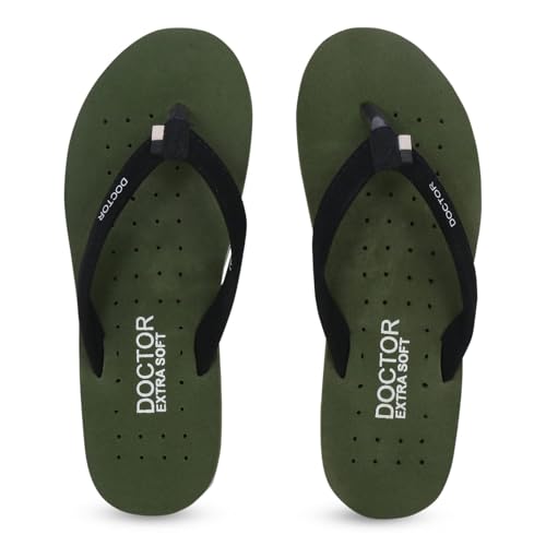 Image of DOCTOR EXTRA SOFT House Slipper for Women's Care Dr Orthopaedic Super Comfort Fitting Flat Cushion Chappal Flip-Flop for Ladies & Girl's