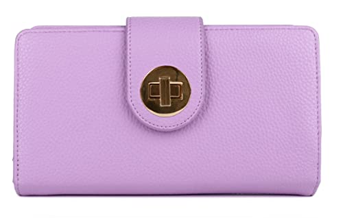 Julia Buxton Vegan Leather Super Wallet Lilac