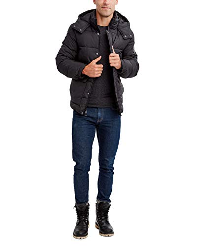 Image of HFX Men's Puffer Jacket With Hood, Water and Wind Resistant