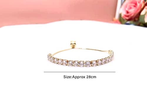 ASHMITA Fashion Adjustable Chain Bracelet for Women Cubic Zirconia Rose Gold Gift Bracelet of Luxury Shining Jewelry4
