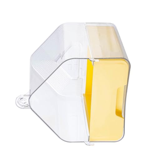 Cage de bain pour oiseaux spacieuse et transparente avec tiroir