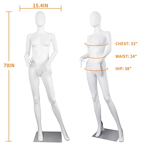 image for PetGirl Female Mannequin Dress Form Manikin Body 69 Inches Adjustable 