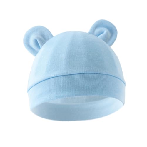 ffgguuiic Soft & Breathable Newborns Baby Hat Cotton Fetal Caps for 0 to 3 Months Comfortable Infants Bonnet Fashionable Headwrap Light Blue