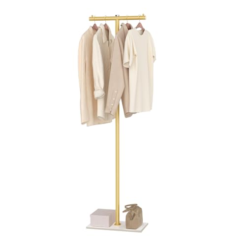 GUOHNHE Métal Portant à Vêtements, Type T Moderne Multifonctionnel Porte Manteau, Portemanteau...