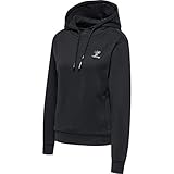 hummel Damen Hmloffgrid Hoodie Wo Hooded Sweatshirt, Jet Black/Forged Iron, L EU