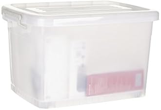 Now & Zen Multipurpose stackable plastic storage container box with wheel, lid & handle for cloth, rice, books, toys, flour, liquid - 50 L