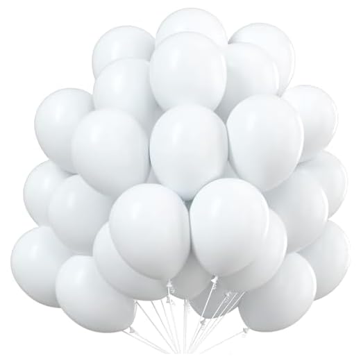 50x globos Ø 35 cm blanco Globos, helio adecuado - como decoración, decoración para bodas, cumpleaños y fiestas
