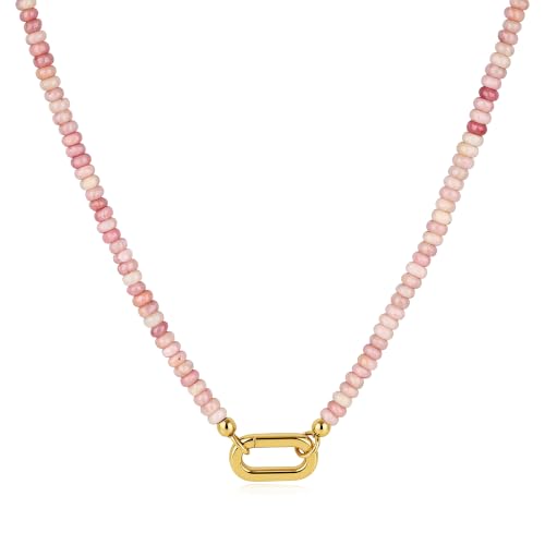 SAMYA Rhodochrosite Beaded Necklace for...