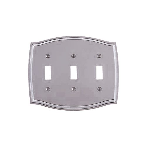 Baldwin 4780.260.CD - Placa de interruptor de palanca triple con diseño colonial, cromada
