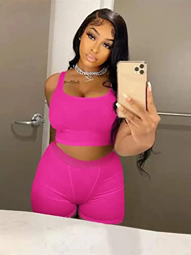 Womens-2-Piece-Casual-Workout-outfits-Ribbed-Knitted-yoga-Tank-Top-High-Waist-Leggings-Tracksuit-Active-Wear-sets