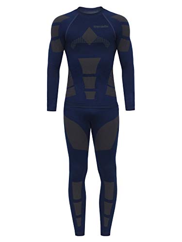 Preisvergleich Produktbild Mount Swiss Herren Thermowäsche Set, Moto, Blue, Gr. XL
