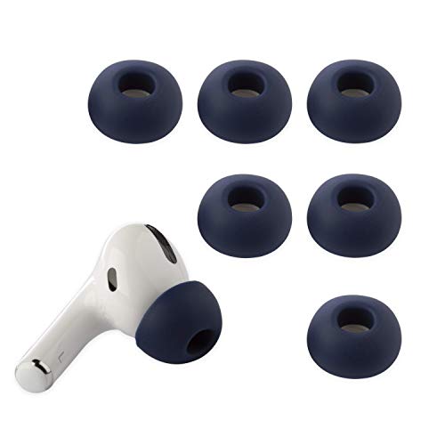 Xcessor (M 3 works(6 Pcs) Medium Size Replacement Silicone Earbuds Earbuds for Airpods Pro Dark Blue