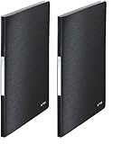 Leitz 39580094 Style Sichtbuch, satin schwarz, 20 Hüllen, 1 Stück (Packung mit 2)