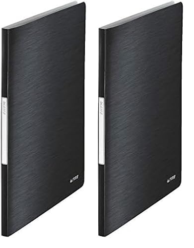 Leitz 39580094 Style Sichtbuch, satin schwarz, 20 Hüllen, 1 Stück (Packung mit 2)
