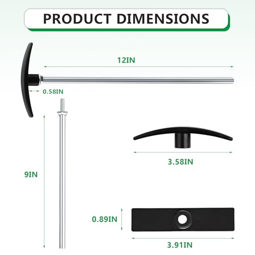 Image of Rv Waste Valve Extension Tube 9 inch and 12 inch,rv Sewer Valve Handle,4-Pack | Compatible with Valterra /Camco Waste Valve and Other Standard Waste Gate Valves