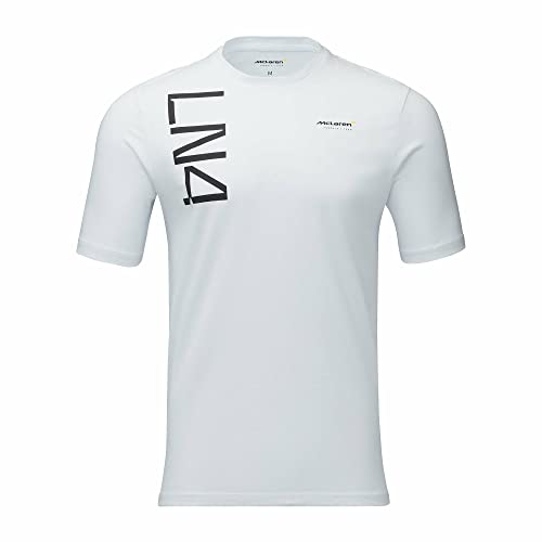 McLaren Camiseta Lando Norris, Castore, Core, hombre, blanco, mercancía oficial, TM1396W