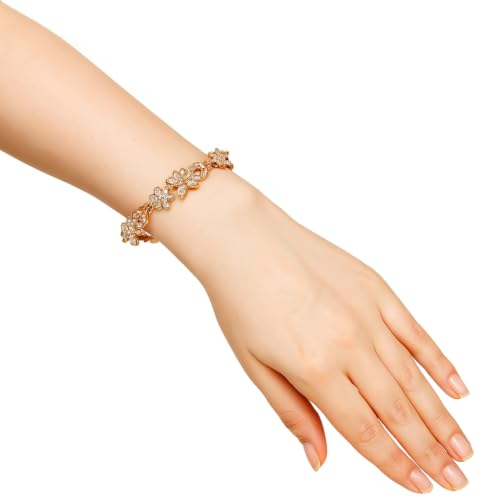 Image of Touchstone Indian bracelets for women mixed metal cuff crystal rhinestones bracelet handcrafted wrist enhancer free size designer in gold or oxidized white tone