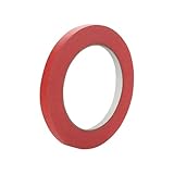 Adhesive Paper Masking Tape,Red Tape for Painters Arts DIY Crafts Painting Labeling Decoration School Projects Home Office (0.19 * 1968 inch)