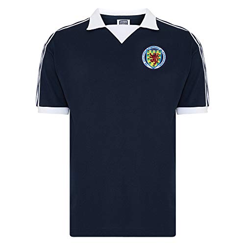 Score Draw Scotland 1978 Retro Football Shirt Blue X-Large Cotton