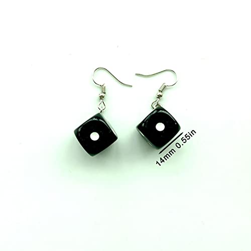 Boucles d'oreilles dés 3D acrylique légères pour éviter les douleurs aux lobes