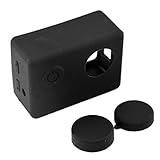 Custodia protettiva antipolvere in silicone morbido per SJCAM SJ4000 SJ5000, colore: nero