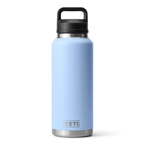 Image of YETI Rambler 46 oz Bottle, Leakproof, Vacuum Insulated, Stainless Steel with Chug Cap, Big Sky Blue