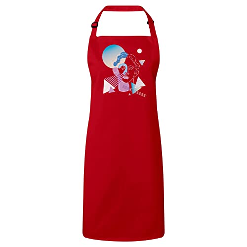 Tablier cuisine anti taches au motif statue abstrait minimaliste moderne
