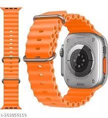 Image of Nick jones T800 Ultra Smartwatch with 1.05 inch HD Display, Bluetooth Calling Multiple Sports Modes, Multiple Watch Faces, Spo2 & Heart Rate Monitoring, Call Notification Orange(Sim Not Supported)