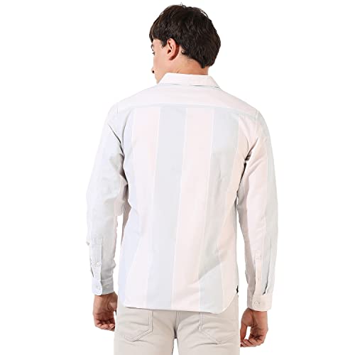 Image of CAHOOT Men's Button Up Shirt for Casual Wear | Regular Fit | Poly Lycra Shirt Crafted with Short Sleeve & Enhanced Stretch Comfort Fit for Everyday Wear