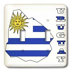 Drapeau Uruguay double interrupteur lsp_58712_2 pour salon et bureau voyage