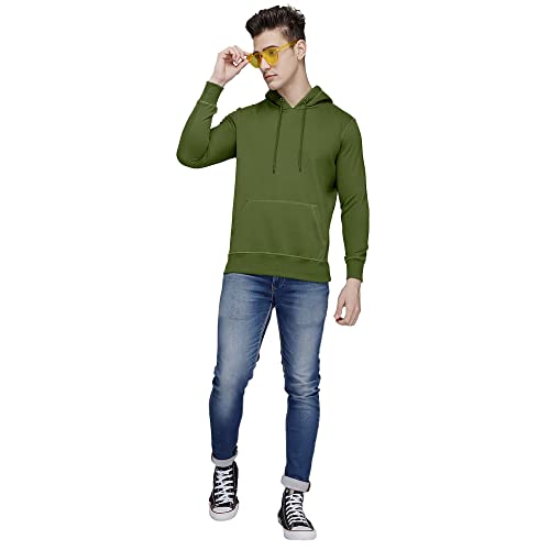 Image of Free Authority Men's Full Sleeve Solid Hooded Sweatshirt