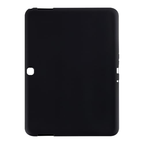 Shantime Case Compatible with Samsung Galaxy Tab 4 10.1 SM-T537V 2014 Verizon Case, Ultra Slim Soft Flexible TPU Skin Shockproof Bumper Anti-Yellowing Back Cover Shell (Black)