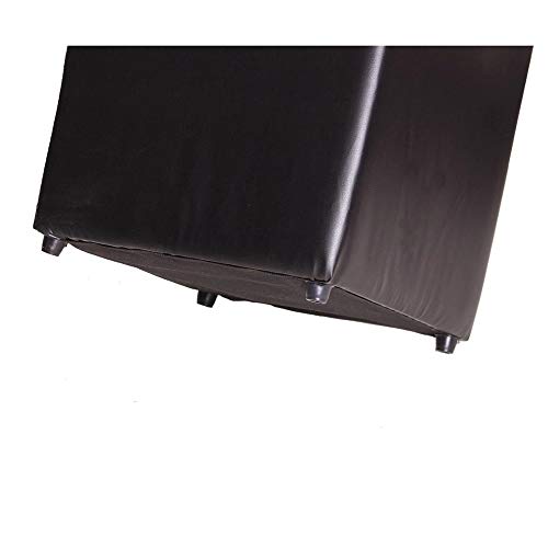 Kit com 2 Puff Quadrado Courvin Preto Decorativo 35x35cm BF Colchões