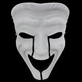 Gbyork White SCP-035 Possessive Mask Resin Halloween Dance Party Cosplay Costume Mask Props (White-B)