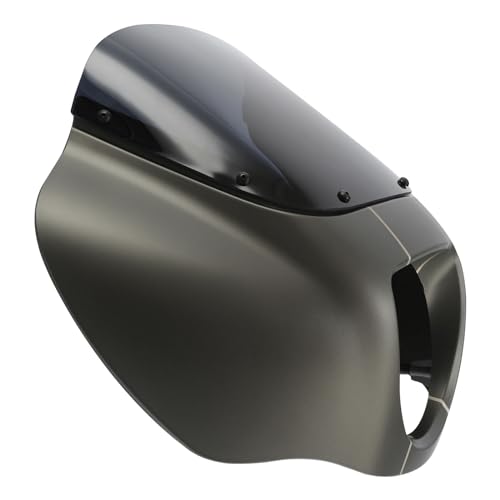 Image of Front Headlight Quarter Fairing Windshield Fit For Harley Softail Low Rider FXLR Street Bob FXBB 2018-2020 Low Rider S FXLRS 2020-2025 Softail Standard FXST 2020-2024 Industrial Gray