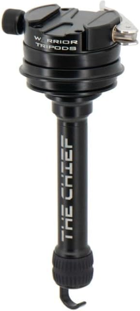 The Chief Leveling Base by Warrior Tripods – 75mm Ball, Arca Clamp, 6" Stem with Hook – Rugged, Smooth, Rock-Solid Tripod Head for Predator Hunting and Precision Long-Range Shooting