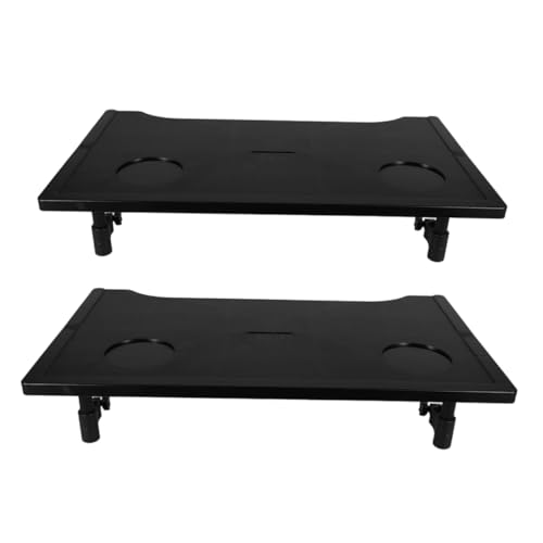 COLLBATH 2pcs Black Car Tray Table Lap Desk Abs Car Seat Tray Wheelchair Dining Table